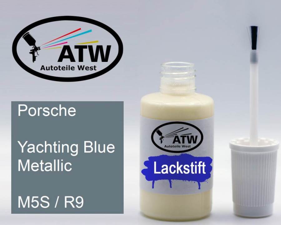 Porsche, Yachting Blue Metallic, M5S / R9: 20ml Lackstift, von ATW Autoteile West.